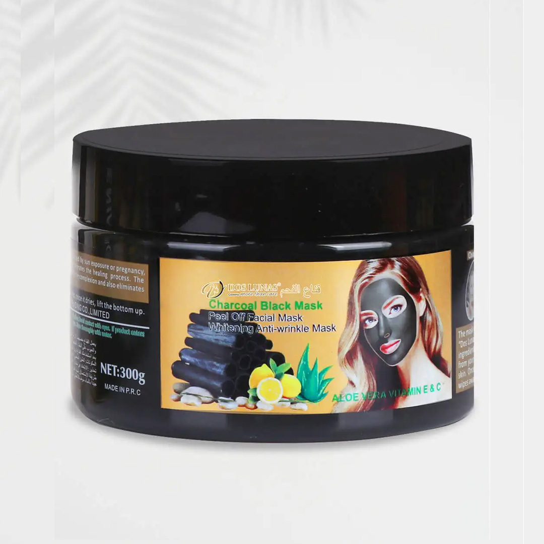 Doslunas Peel Off Mask Charcoal – 300ml (12 Pack) | Deep Detox & Pore Purifying Power