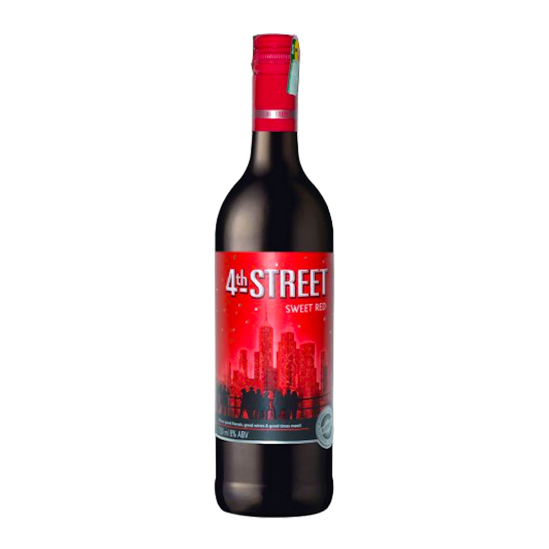 4th Street Sweet Wine Red – 750ml (6 Pack) | Smooth, Sweet & Perfectly Sippable