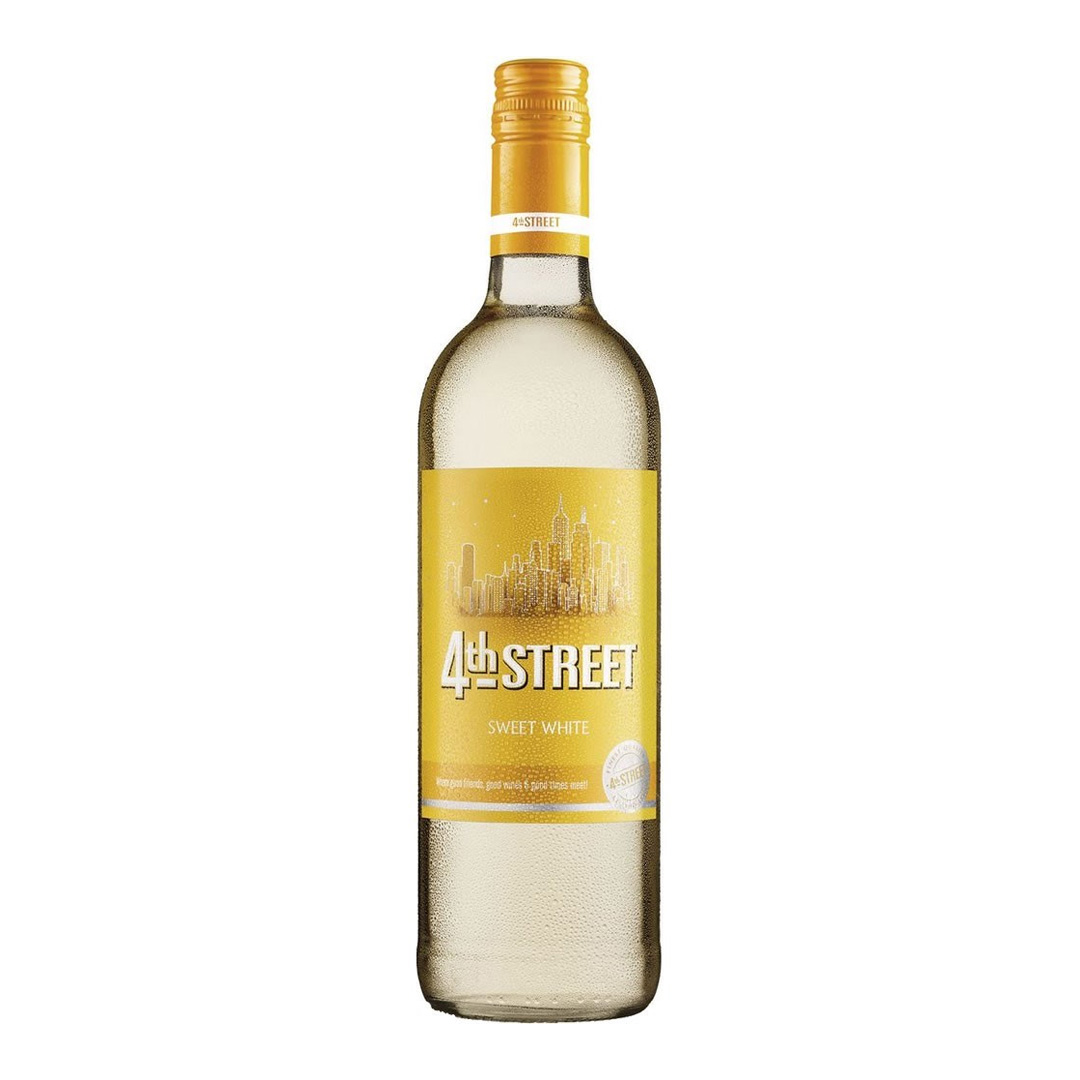 4th Street Sweet Wine White – 750ml (12 Pack) | Smooth, Sweet & Elegant Sip