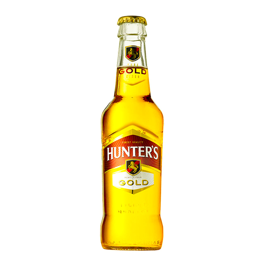 Hunters Cider Gold – 330ml (12 Pack) | Crisp, Golden Refreshment in Every Sip