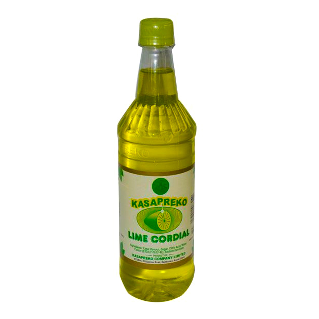 Kasapreko Lime Cordial – 750ml (12 Pack) | Crisp, Zesty, and Refreshingly Versatile