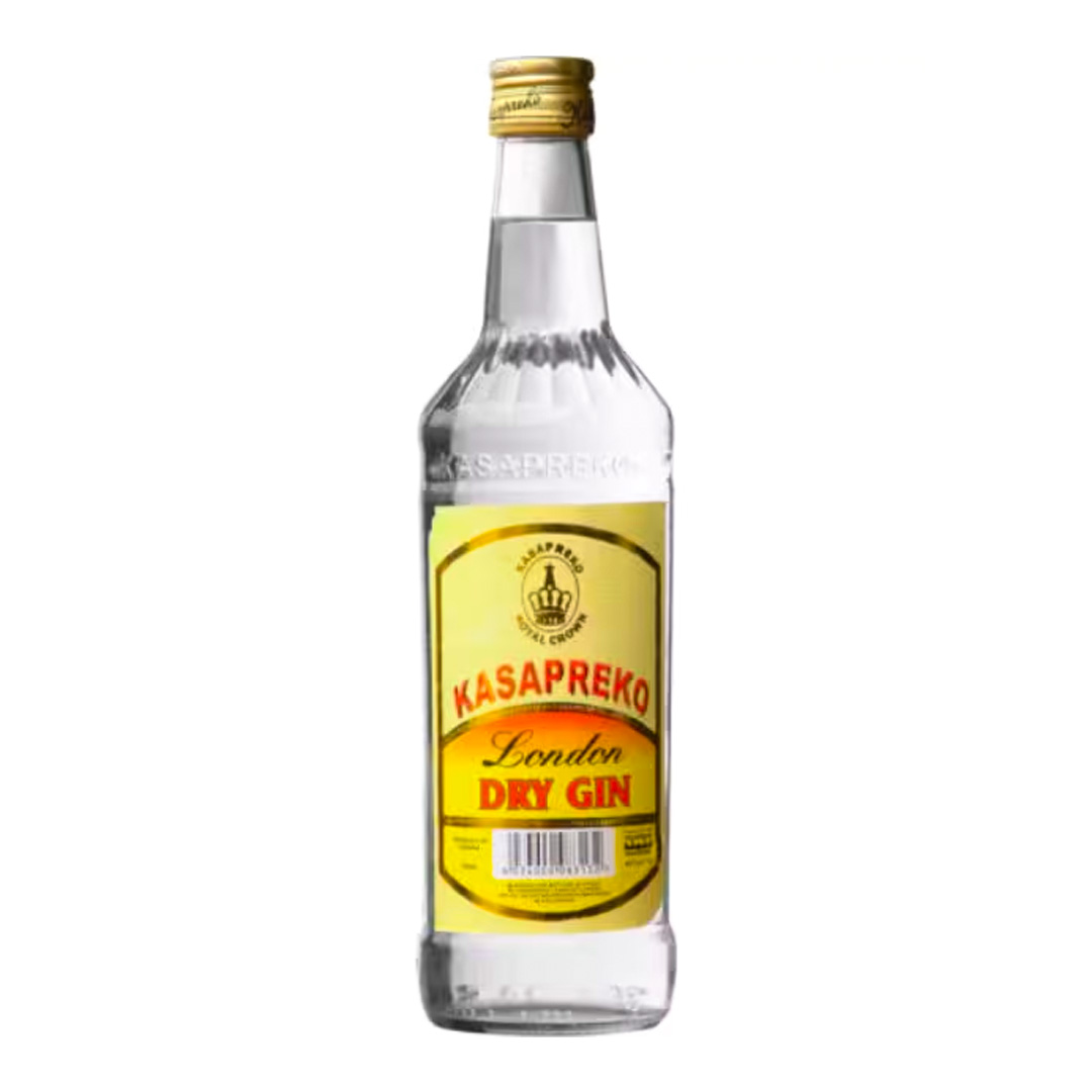 Kasapreko London Dry Gin – 750ml (12 Pack) | Premium Craftsmanship, Classic Taste