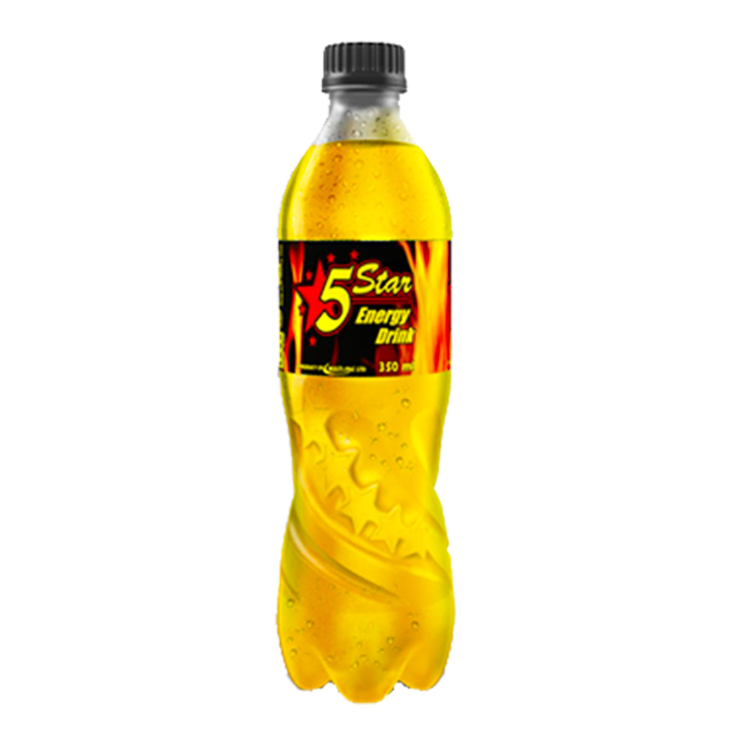 5 Star Energy Drink – 350ml (12 Pack) | Natural Boost, Crisp Flavor, All-Day Energy