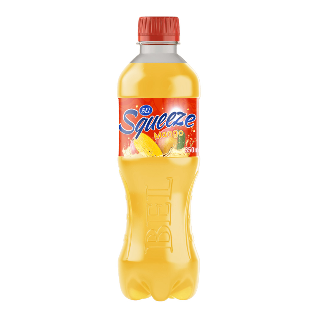 Bel Squeeze Mango Soft Drink – 350ml (16 Pack) | Tropical Mango Bliss, Squeeze & Sip Convenience, Refreshment On-the-Go