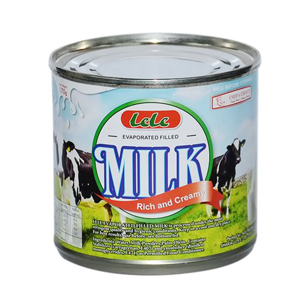 Lele Evaporated Milk – 170g (48 Pack) | Bulk Creamy Goodness for Homes & Businesses