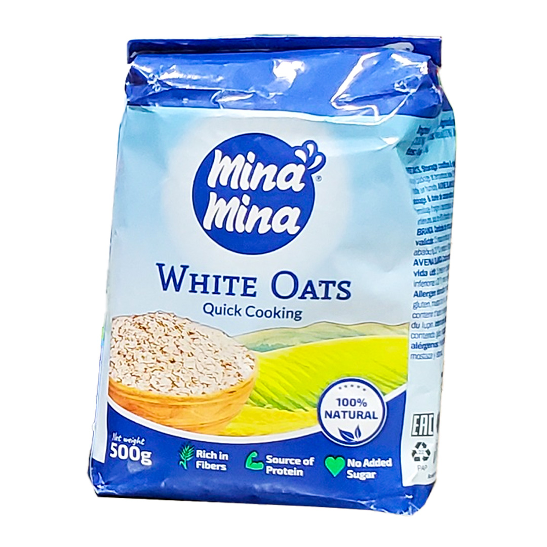Mina Mina Oats – 500g (20 Pack) | Wholesome, Heart-Healthy Energy for Every Morning