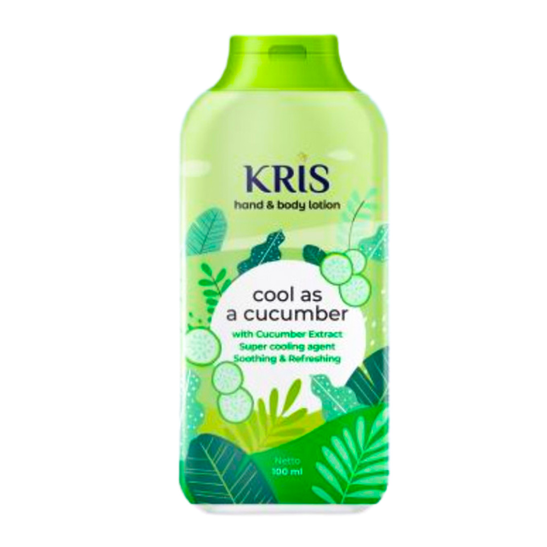 Kris Hand Body Lotion Superfood Cool as a Cucumber – 100ml (48 Pack) | Refreshing Hydration for Soft, Nourished Skin