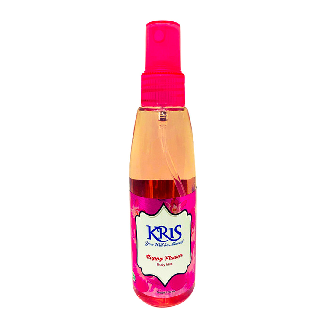 Kris Body Mist Happy Flower Pink – 100ml (36 Pack) | Uplifting & Refreshing Fragrance