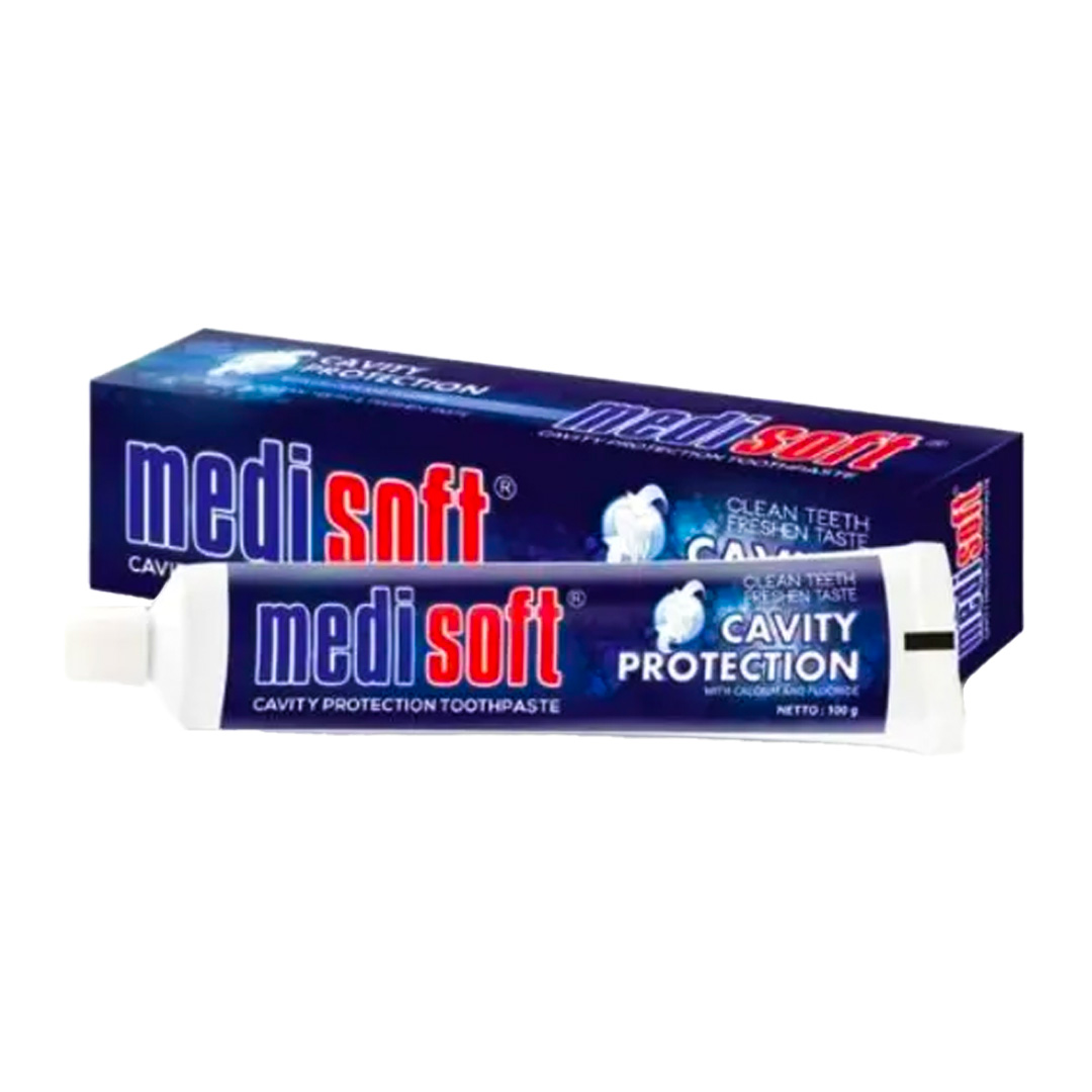 Medisoft Pure White Cavity Protection Toothpaste Calcium & Fluoride – 100g (72 Pack) | Superior Oral Care & Cavity Defense