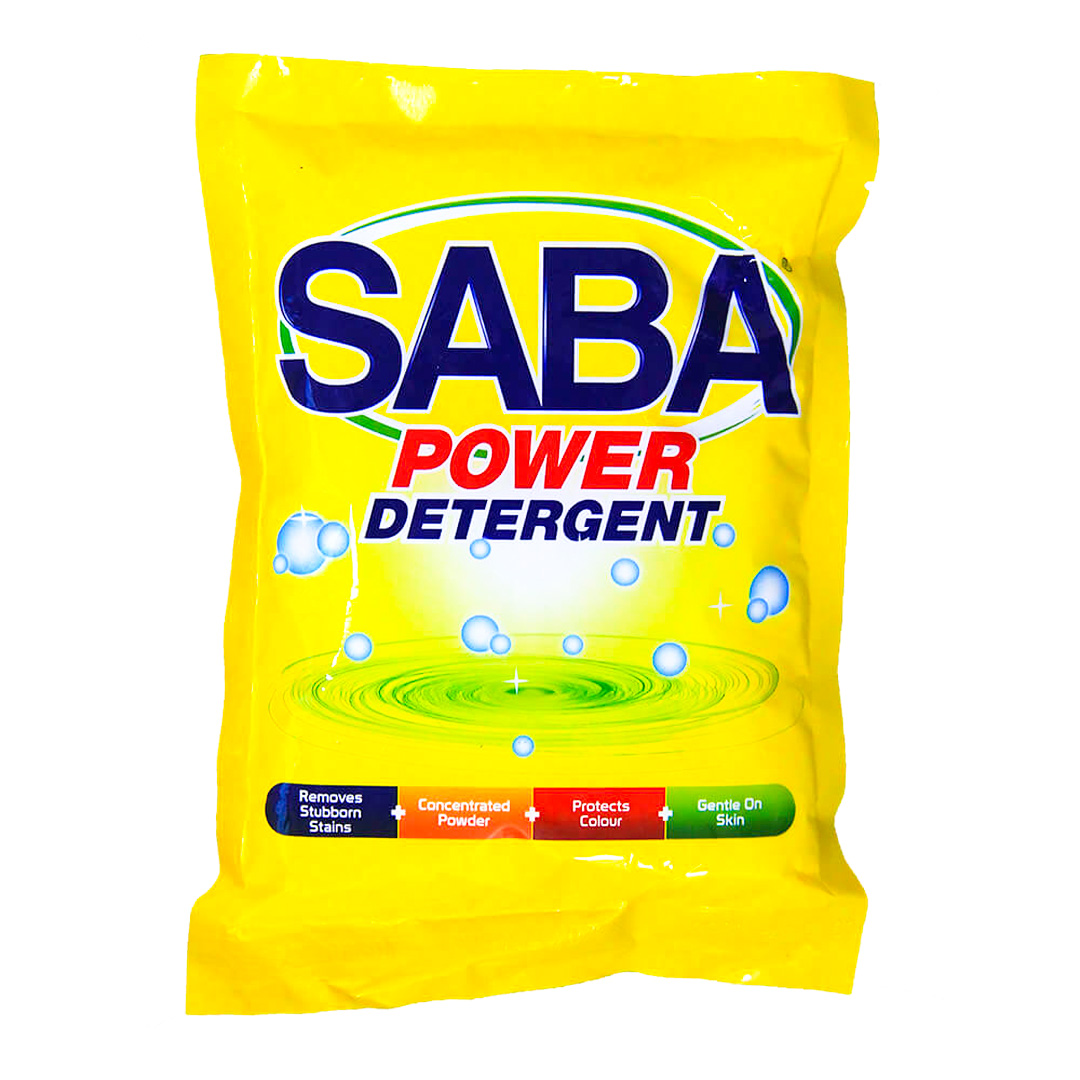 Saba Power Washing Powder Detergent – 60g (60 Pack) | Tough on Stains, Gentle on Clothes