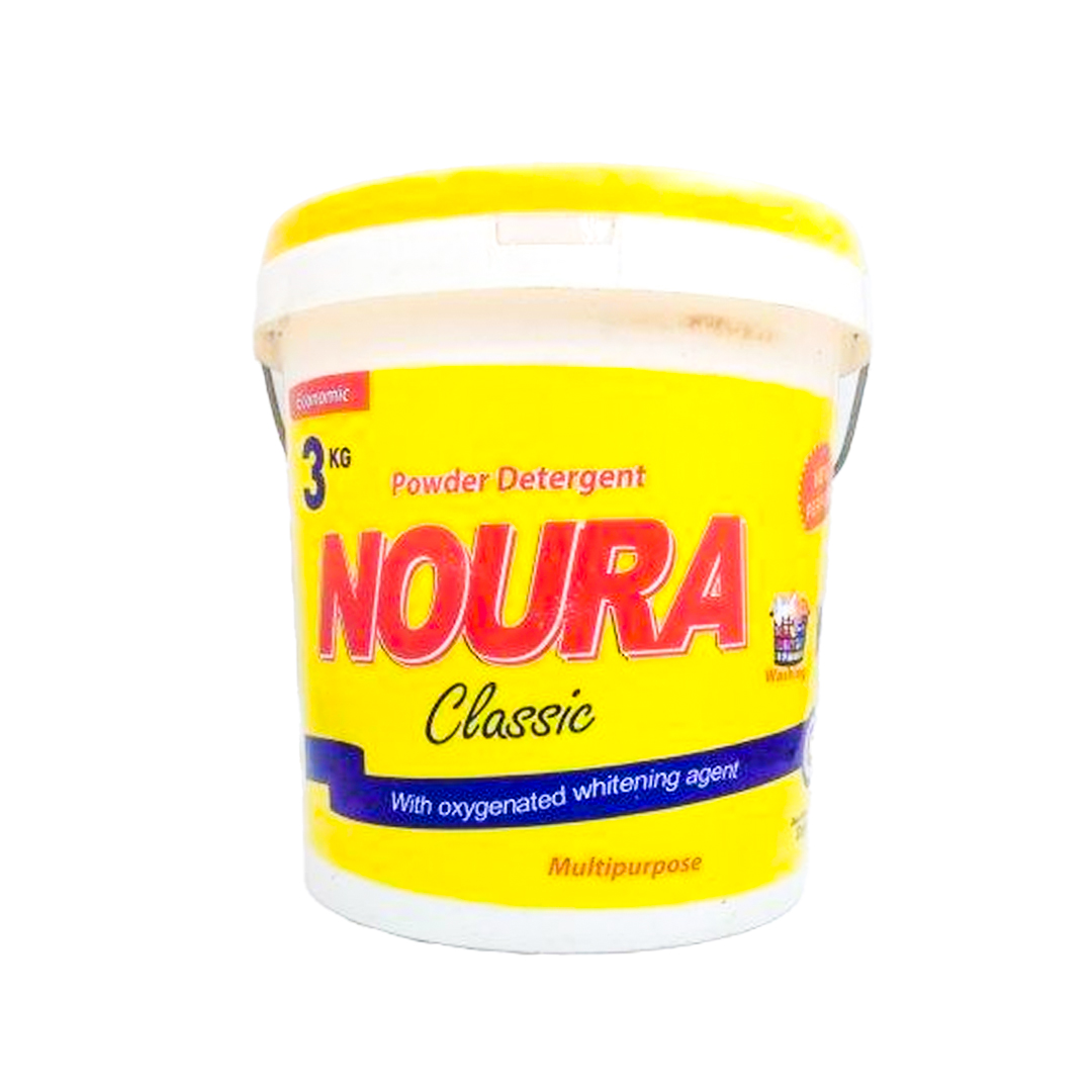 Noura Washing Powder Bucket – 3kg (1 Pack) | Heavy-Duty Laundry Detergent for Long-Term Household Use