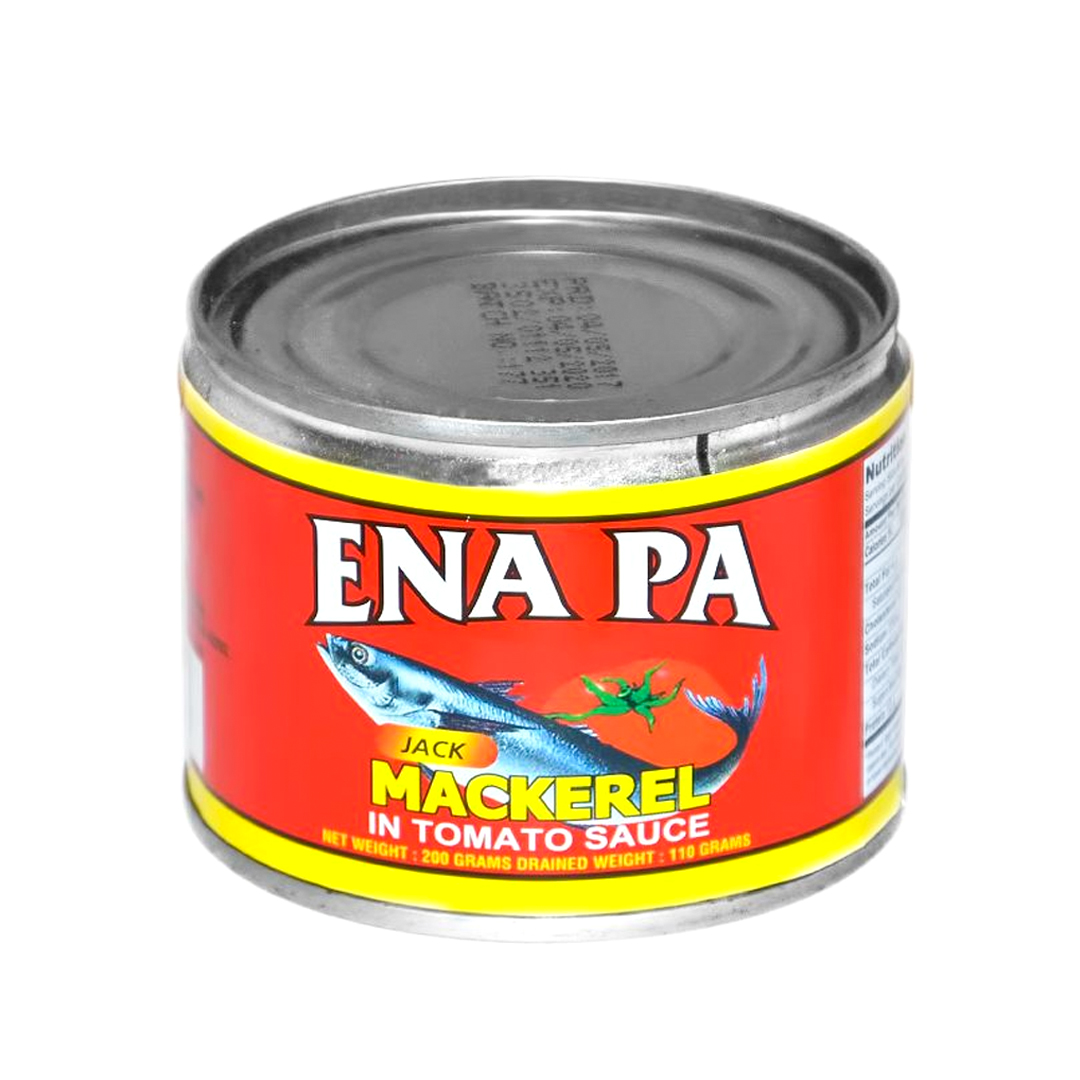 Ena Pa Mackerel in Tomato Sauce – 200g (24 Pack) | Fresh, Flavorful & Ready-to-Serve Seafood Goodness