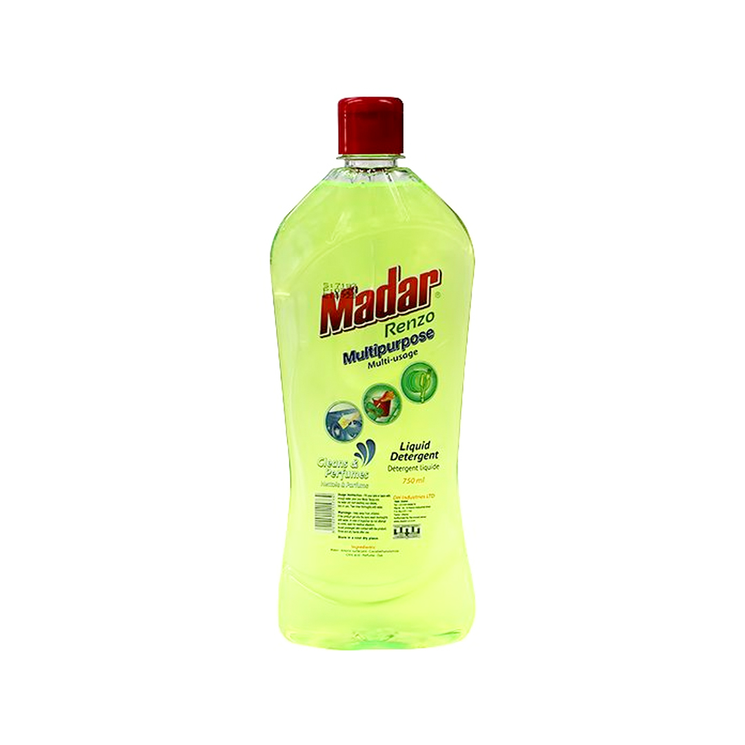 Madar Renzo Multipurpose Lemon Liquid Soap – 400ml (12 Pack) | Fresh, Powerful & Versatile Cleaning