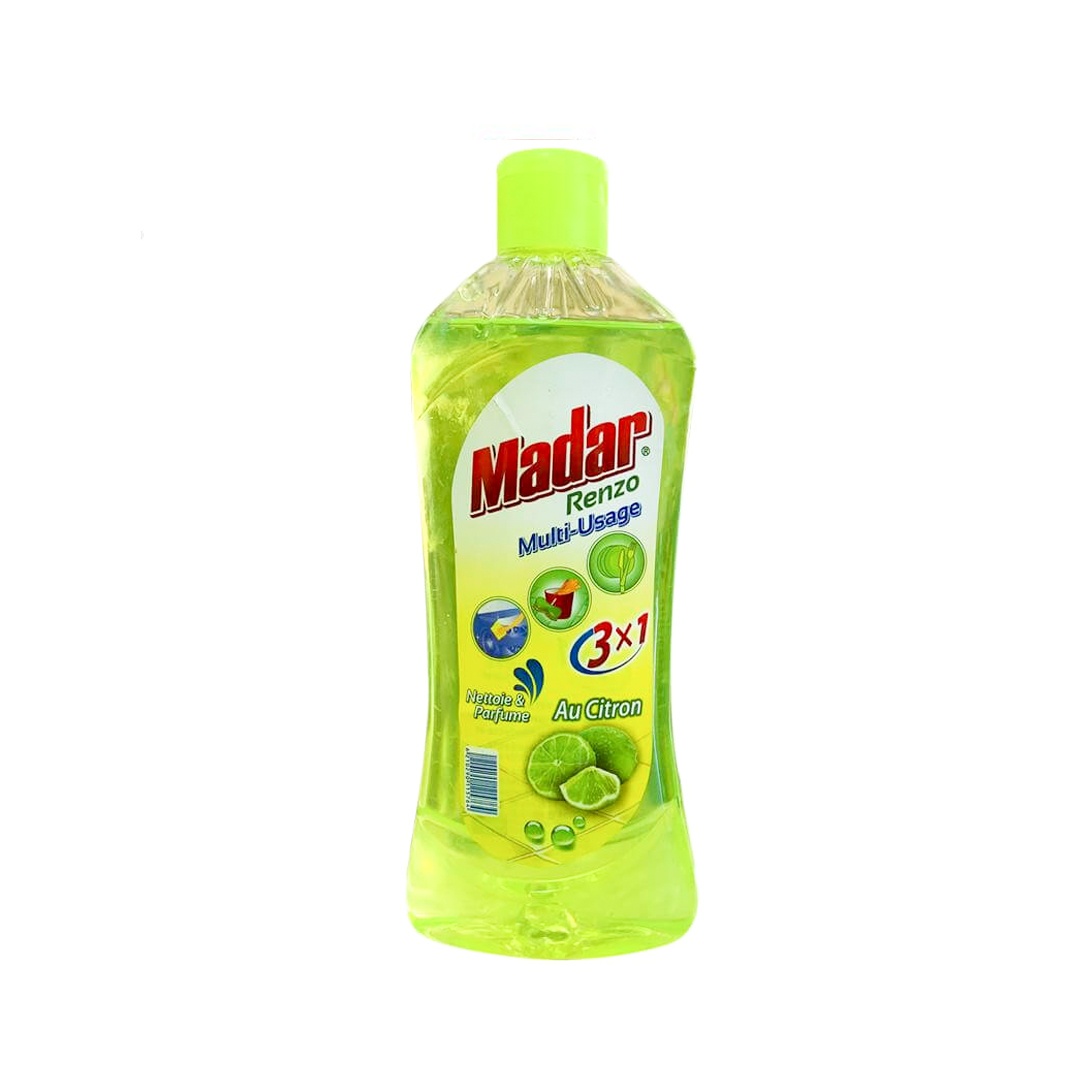 Madar Renzo Multipurpose Lemon Liquid Soap – 200ml (24 Pack) | Zesty Freshness & Powerful Cleaning