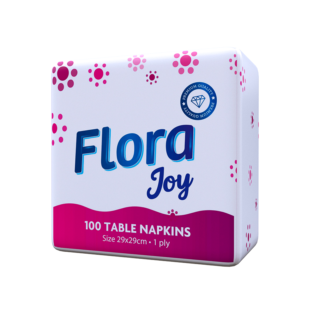 Flora Joy Table Napkin – 1PLY, 29cm (15 Pack) | Soft, Absorbent & Perfect for Any Table Setting