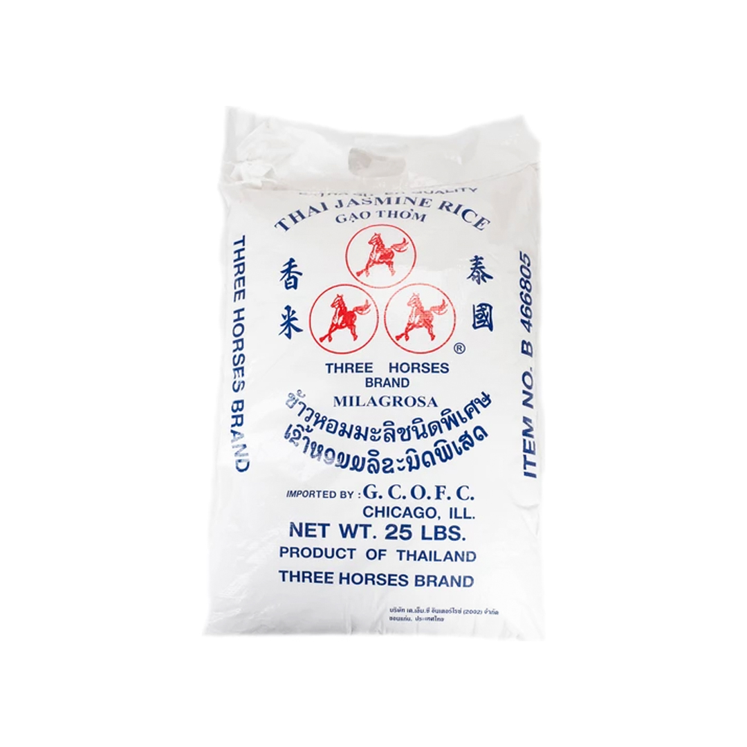 Three Horses Thai Rice 5% Broken – 22.5kg (1 Pack) | Premium Thai Quality for Everyday Excellence