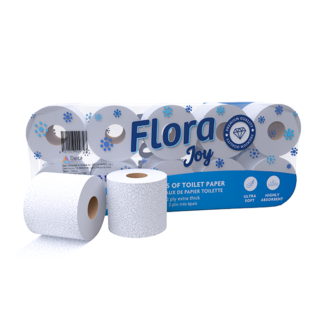 Flora Joy Unwrapped Toilet Roll 3 Ply (70 Pack) | Soft, Strong & Convenient Bulk Supply
