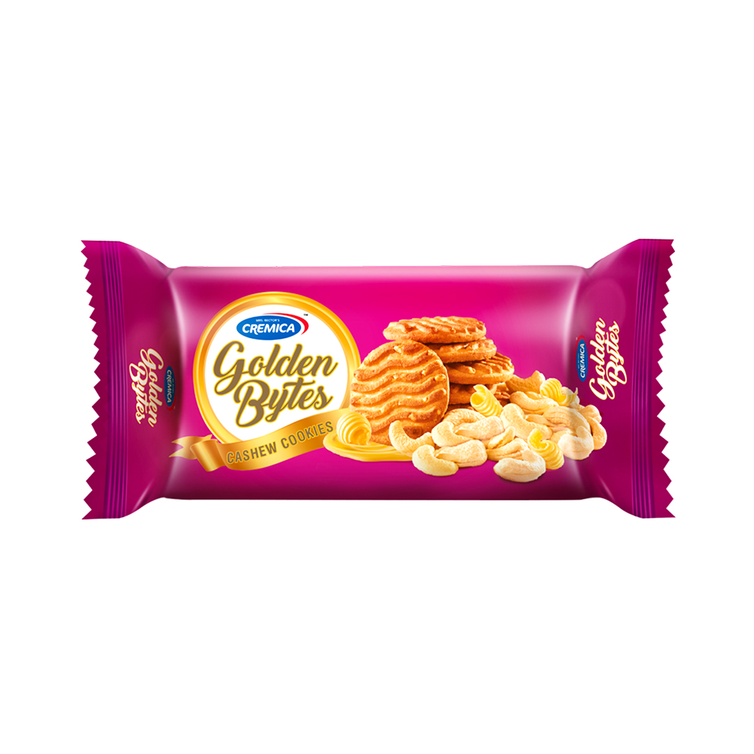 Cremica Golden Bytes Cashew – 83g (48 Pack) | Buttery Crunch & Nutty Delight