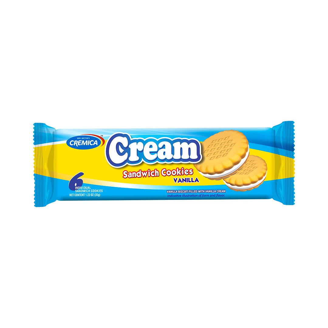 Cremica Cream Sandwich Vanilla – 35g (96 Pack) | Crispy, Creamy & Delightfully Vanilla