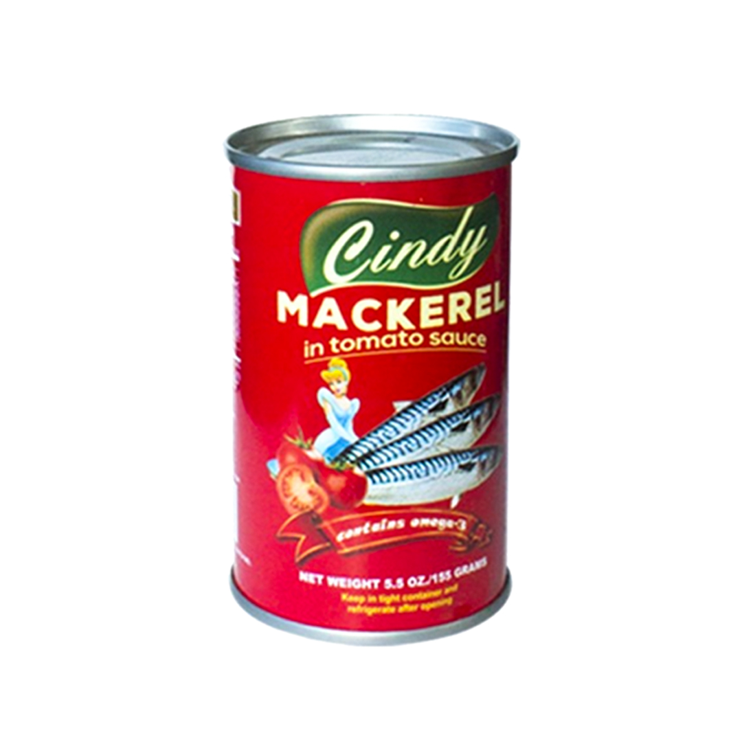 Cindy Mackerel in Tomato Sauce – 155g (50 Pack) | Flavorful, Nutritious & Convenient