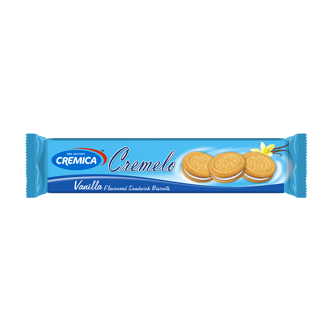 Cremica Cremelo Cream Vanilla – 70g (24 Pack) | Delightful Vanilla Cream Biscuit