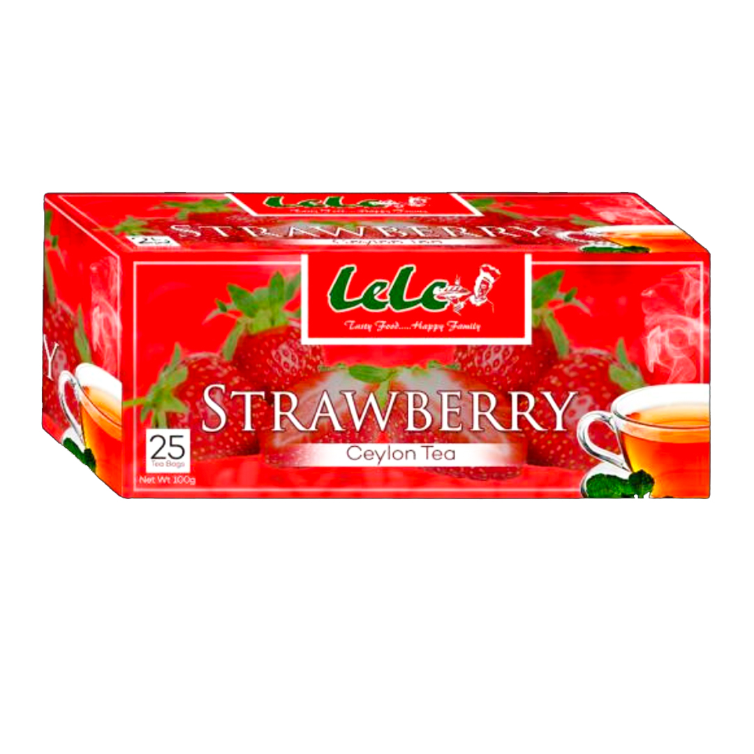 Lele Tea Strawberry – 25 x 1.5g (12 Pack) | Refreshing & Healthy Strawberry Infusion