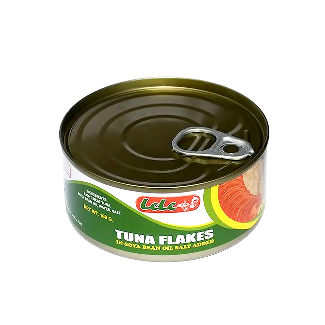 Lele Tuna Flakes in Soya Bean Oil – 80g (48 Pack) | Tender, Flavorful, and Ready to Serve
