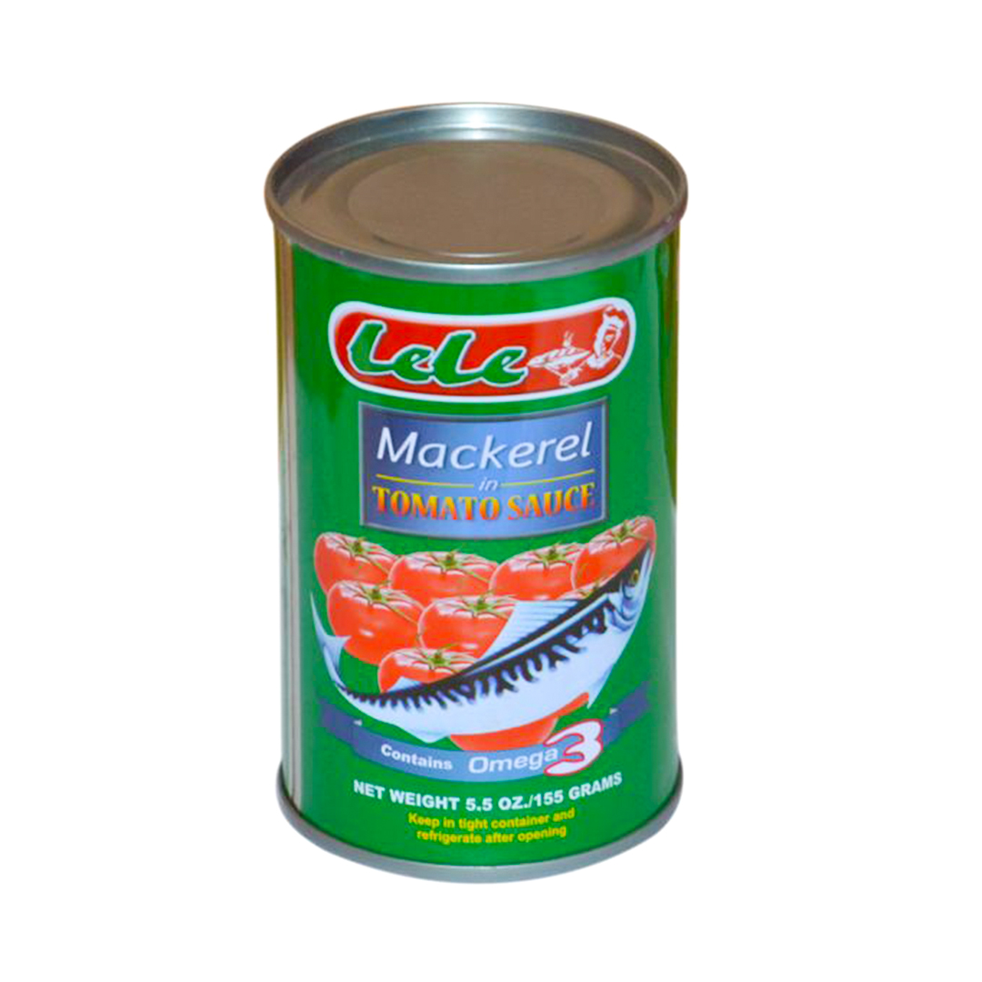 Lele Mackerel in Tomato Sauce – 155g (50 Pack) | Convenient & Flavorful