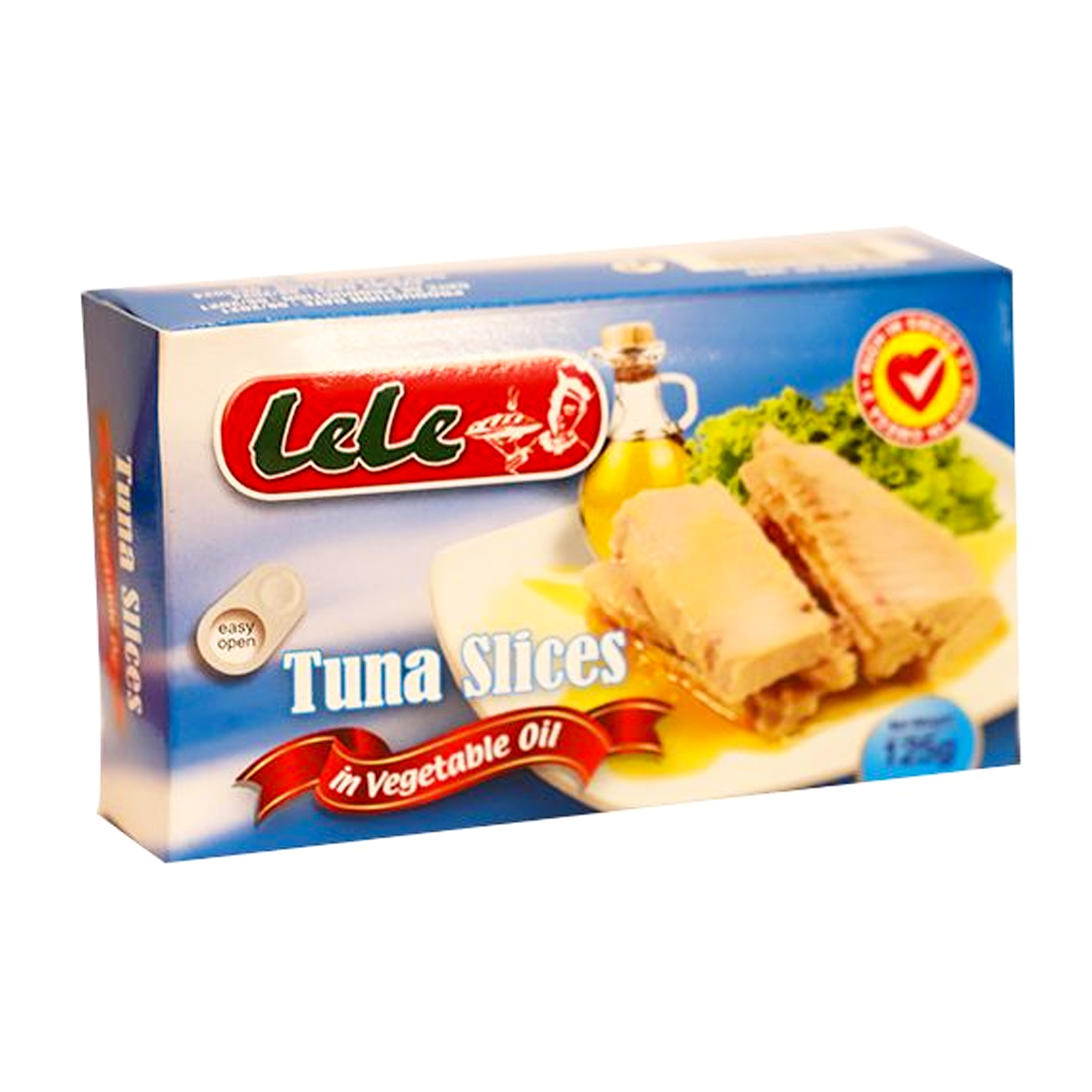 Lele Tuna Slices in Vegetable Oil – 125g (24 Pack) | Premium & Protein-Rich