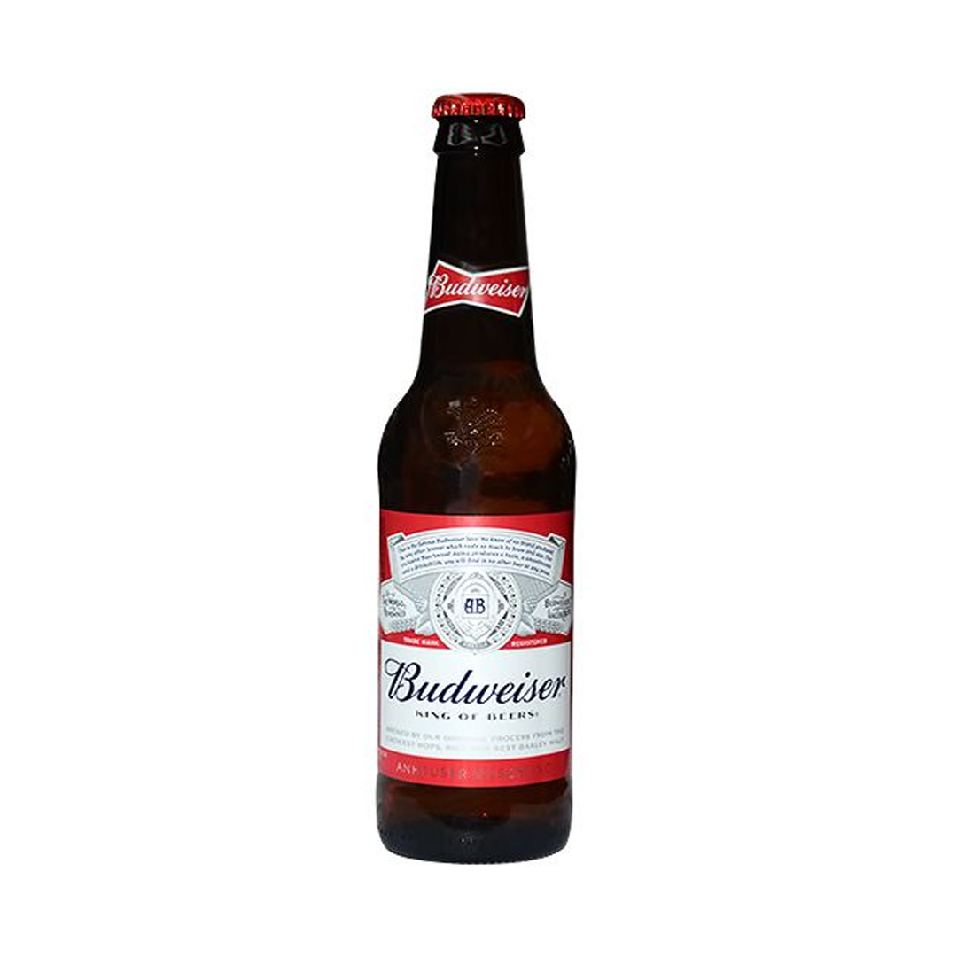 Budweiser Lager Beer – 355ml Bottle (24 Pack) | Crisp, Refreshing & Iconic