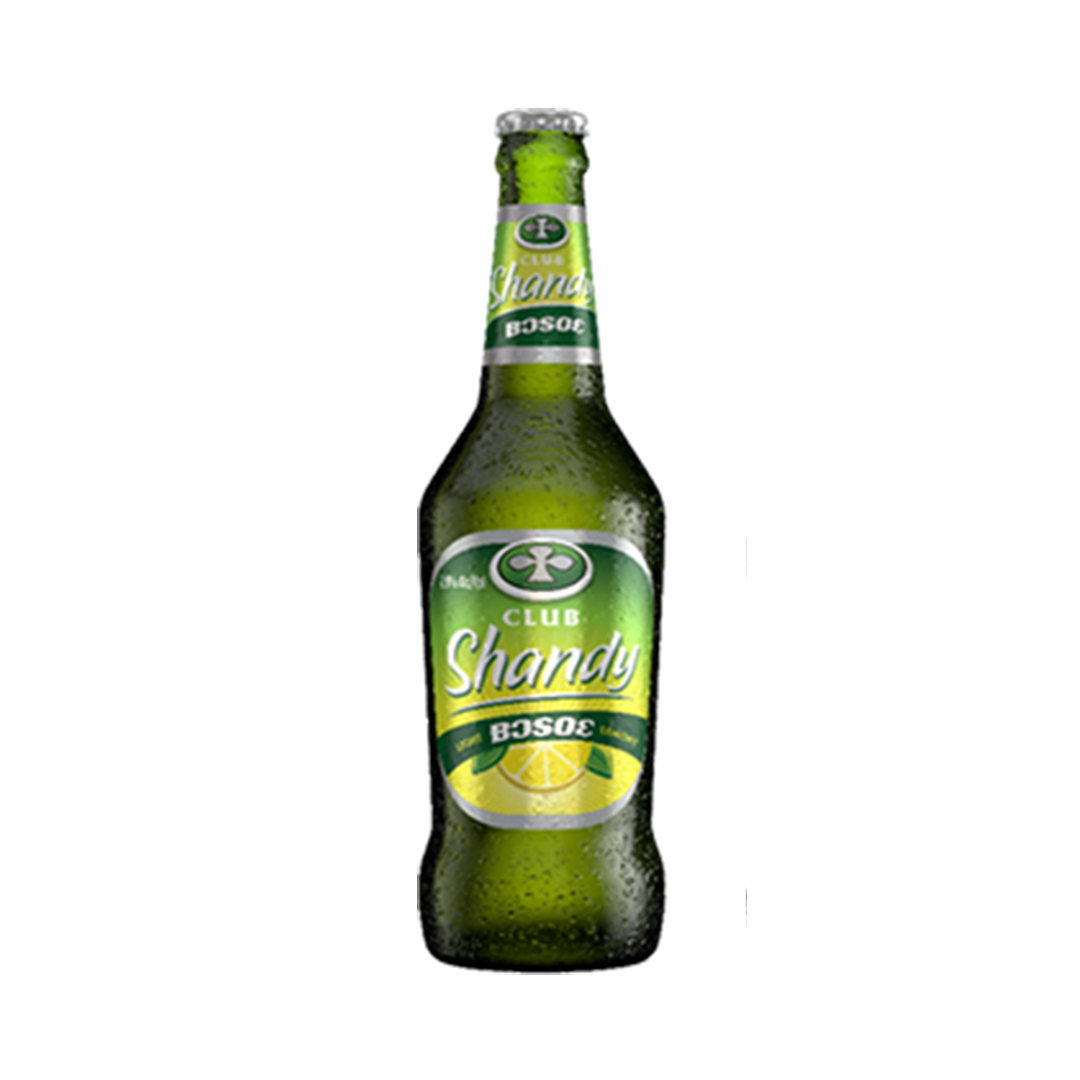 Club Beer Shandy Bosoe – 500ml Bottle (12 Pack) | Refreshingly Crisp Blend of Beer & Lemonade