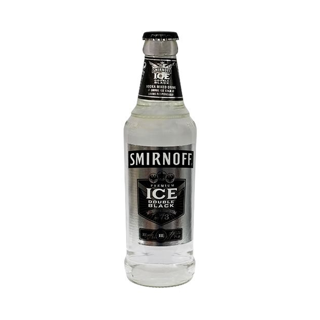 Smirnoff Ice Double Black Bottle – 300ml (24 Pack) | Bold, Refreshing, and Perfectly Crisp