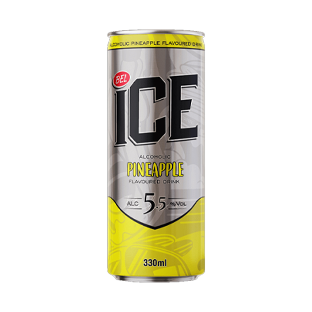 Bel Ice Pineapple Can – 330ml (24 Pack) | Smooth, Zesty, and Perfectly Refreshing