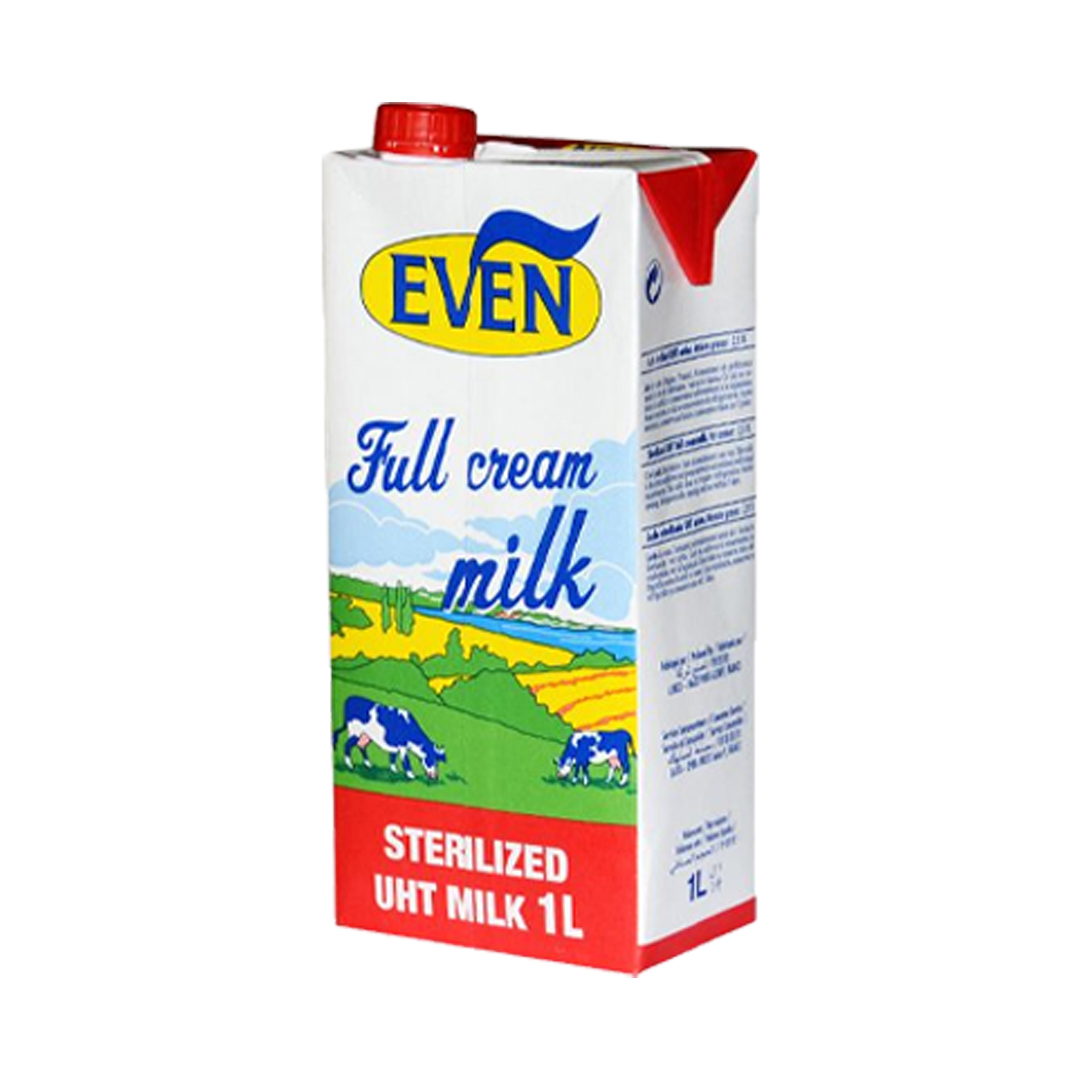 EVEN Milk Full Cream – 1L (12 Pack) | Rich and Creamy Full Cream Milk