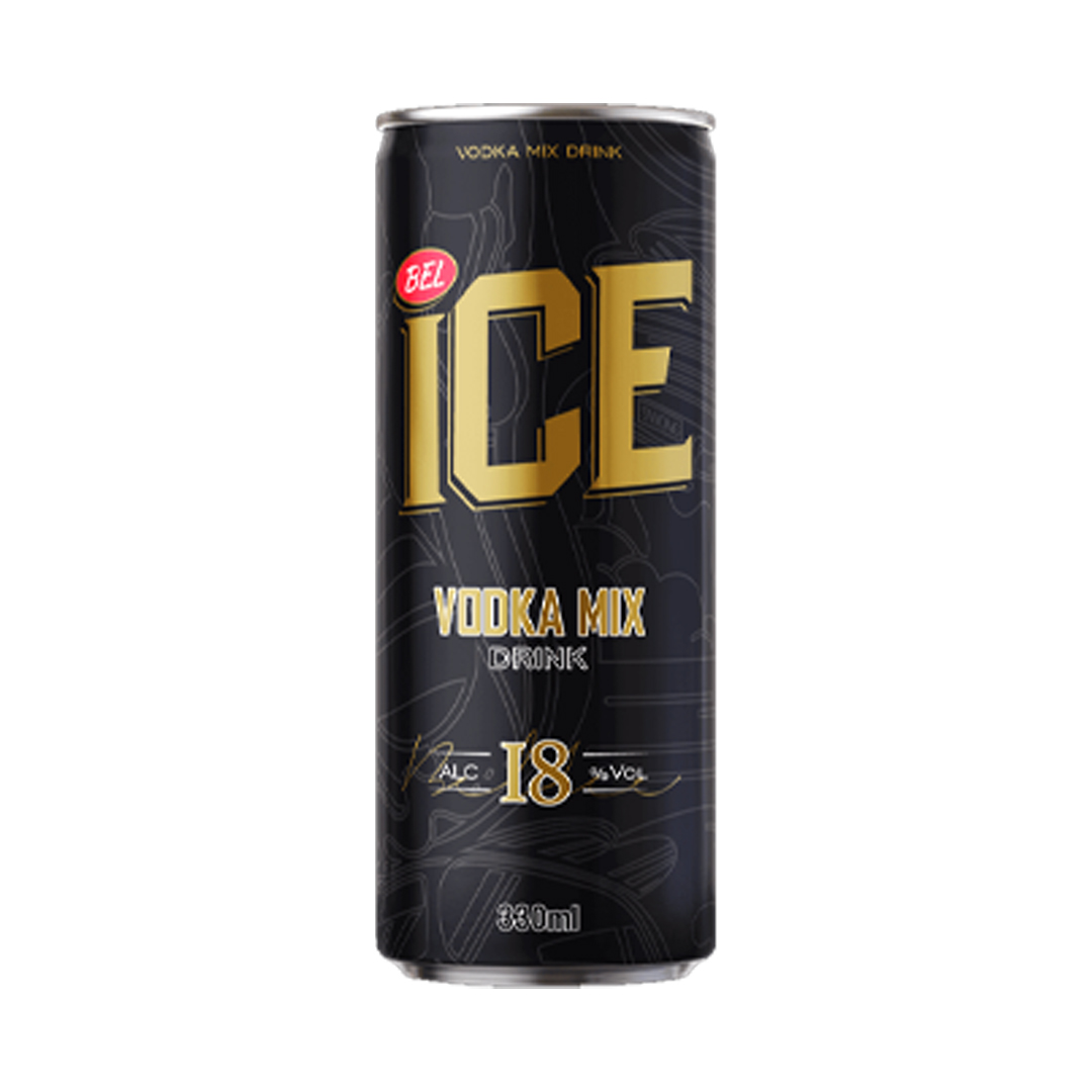 Bel Ice Energy Vodka Can – 330ml (24 Pack) | Energize Your Party with a Bold Vodka Kick