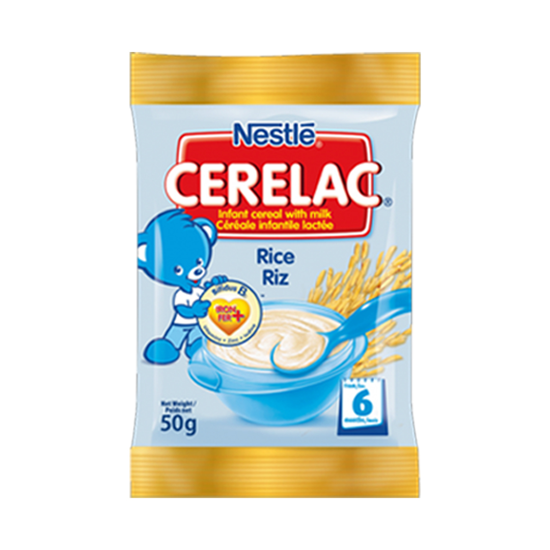 Cerelac Rice Sachet – 50g (80 Pack) | Convenient Nutrition for Growing Babies
