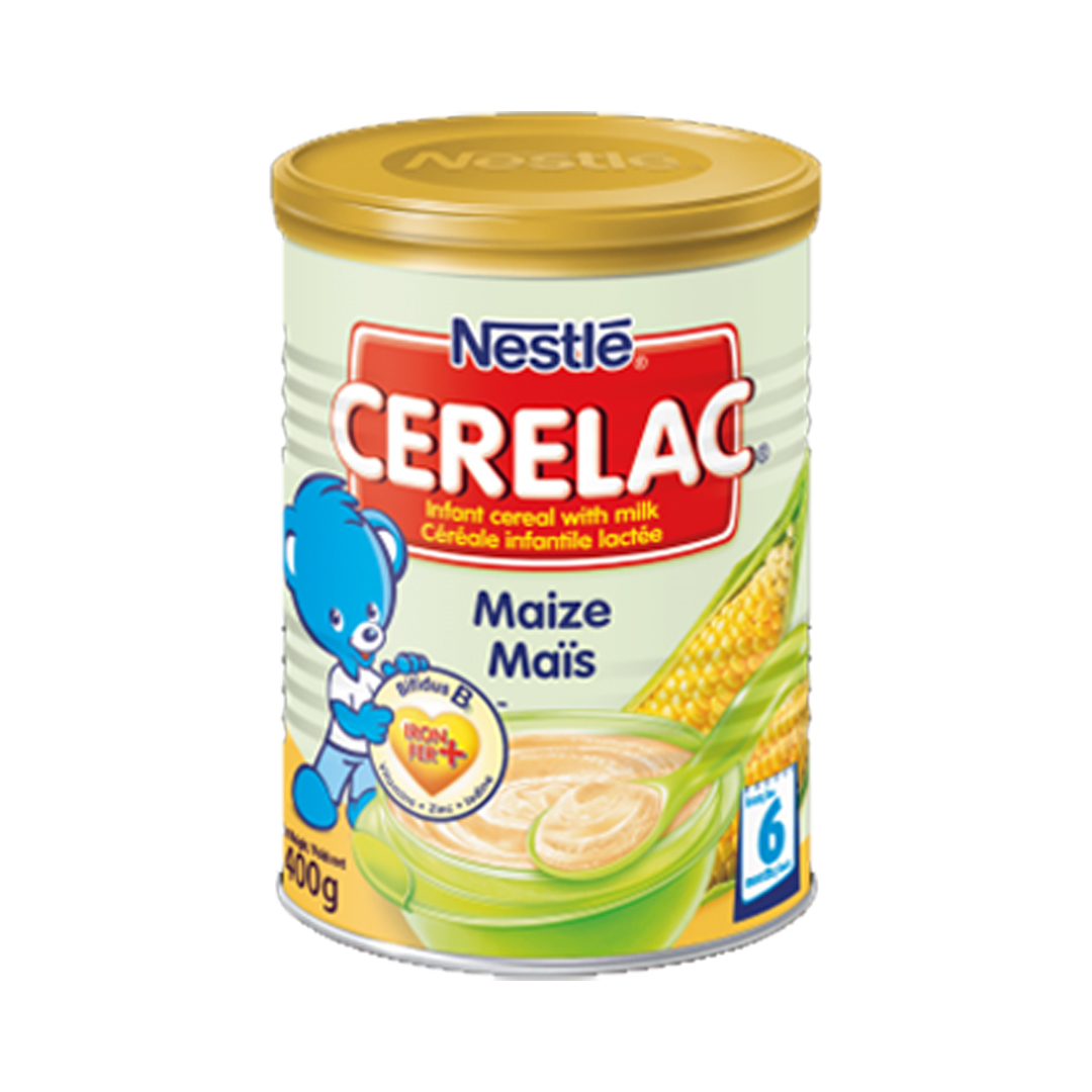 Cerelac Maize Tin – 400g (12 Pack) | Nutritious Infant Cereal for Growing Babies
