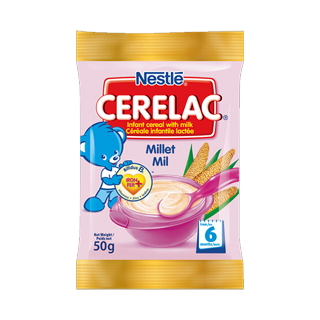Cerelac Millet Sachet – 50g (80 Pack) | Nutritious and Convenient Infant Cereal