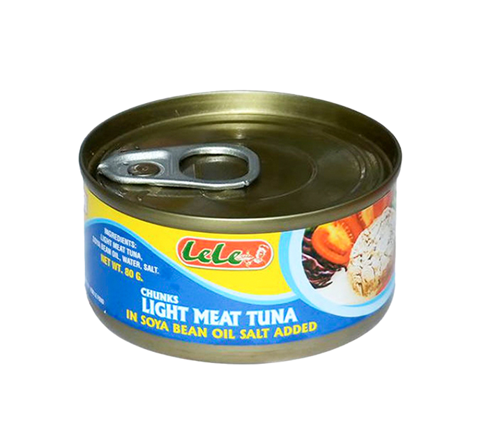 Lesfam - Lele Tuna Chunks in Soya Bean Oil 80g | Tender Tuna Chunks in Light Soya Bean Oil