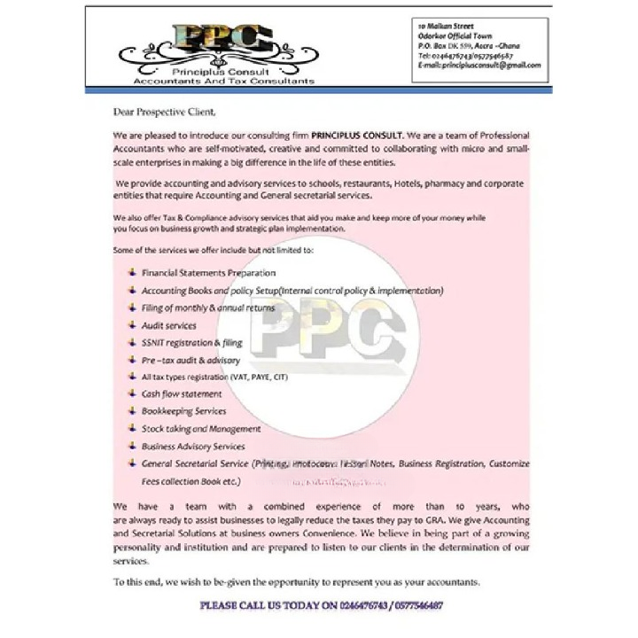 Principlus Consult - Accounting and Taxation Services