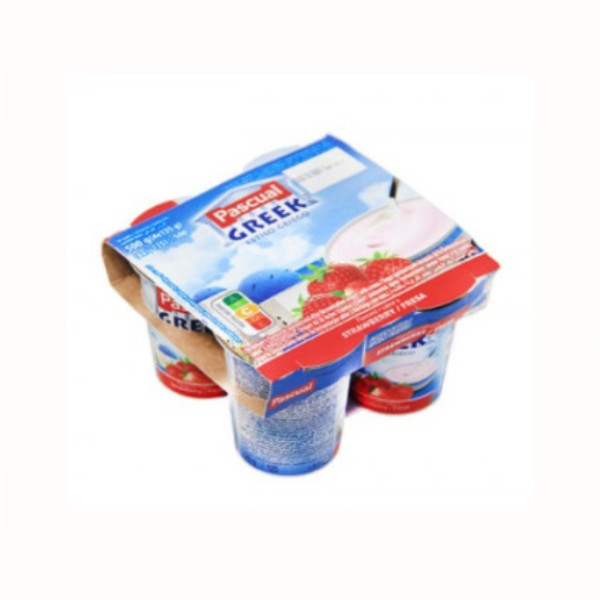 Pascual Greek Yogurt Strawberry 125g x 4 – Creamy & Fruity Multipack