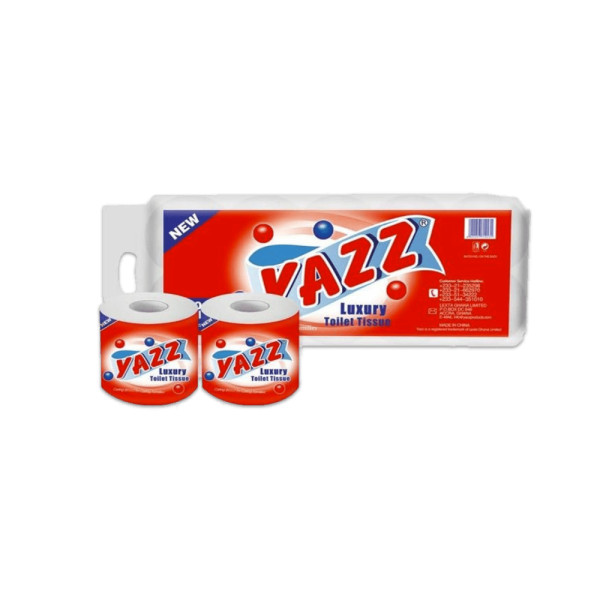 Yazz Toilet Tissue – Soft, 100% Virgin Pulp Tissue Made in Ghana (10-Pack)