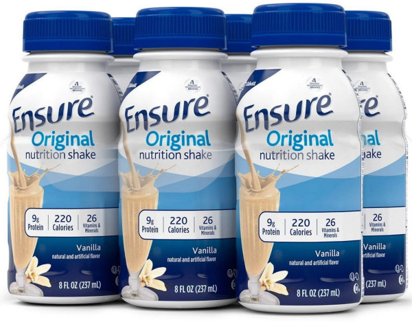 Ensure Original Vanilla Nutrition Shake (24 Bottles) – Complete Balanced Nutrition for Energy & Strength