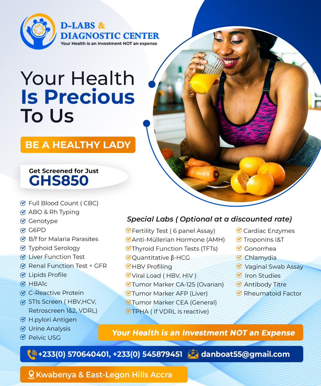 Dlabs - Full Screening for Ladies