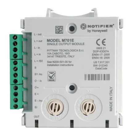 Notifier M710E Analogue Addressable Single Input Monitor Module – Interface for Sprinklers, Door Contacts & Conventional Zones