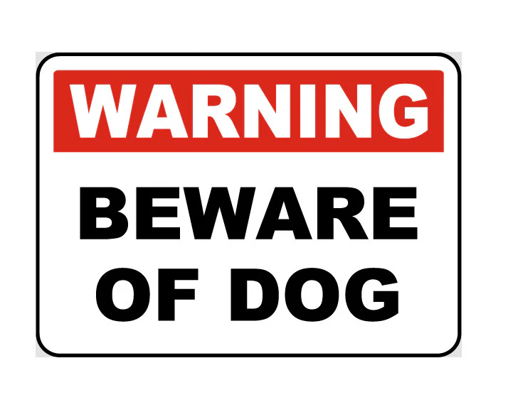 Warning – Beware Of Dog Sign** (350x250 mm, ABS Material)
