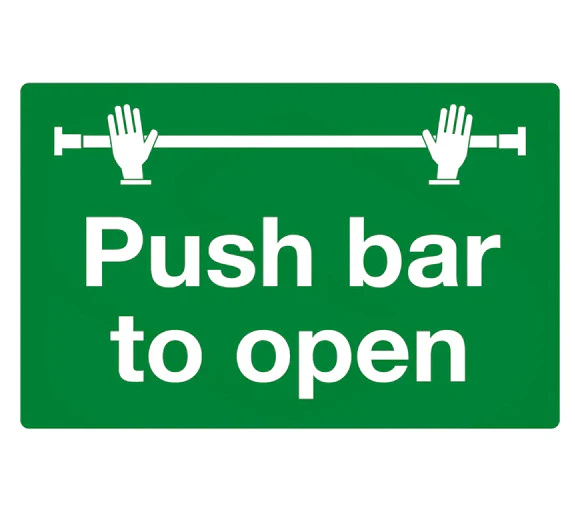 Push Bar to Open Sign (300x200 mm, ABS Material)