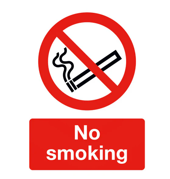 No Smoking Safety Sign (200x300 mm, ABS Material)