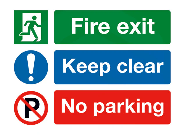 Emergency Door Safety Sign (400x300 mm, ABS Material)
