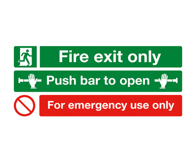 Fire Exit Door Sign (450x200 mm, ABS Material)